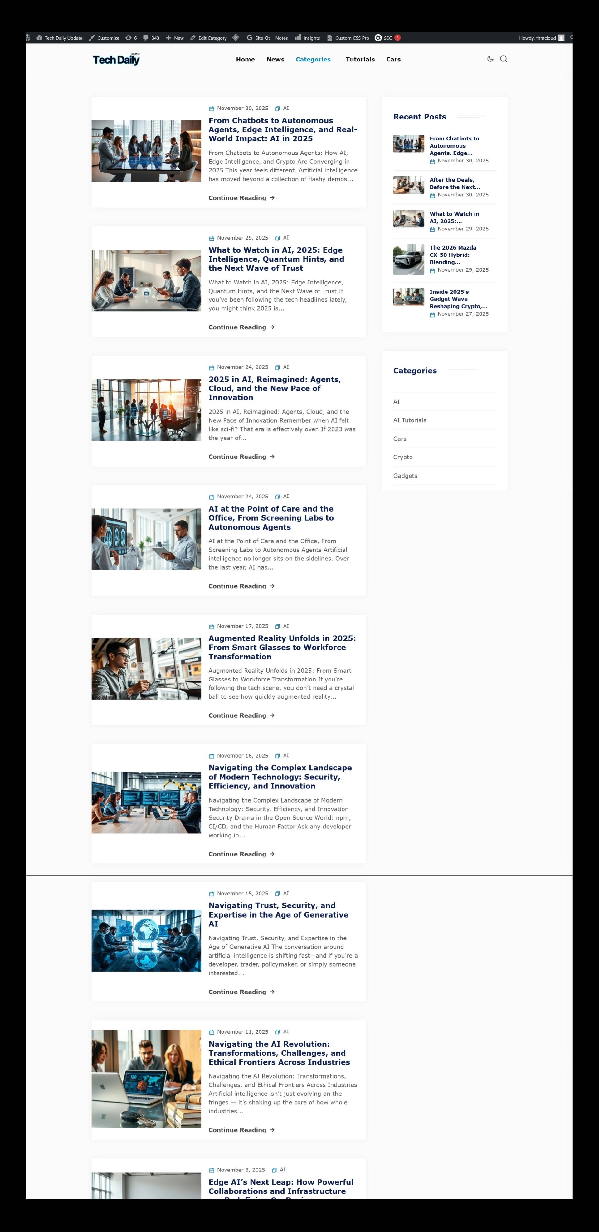 Single blog page